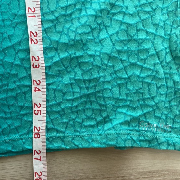 Calvin Klein Performance Womens L/XL Blue & Green Long Sleeve Hoodie with Thumb - Picture 12 of 12